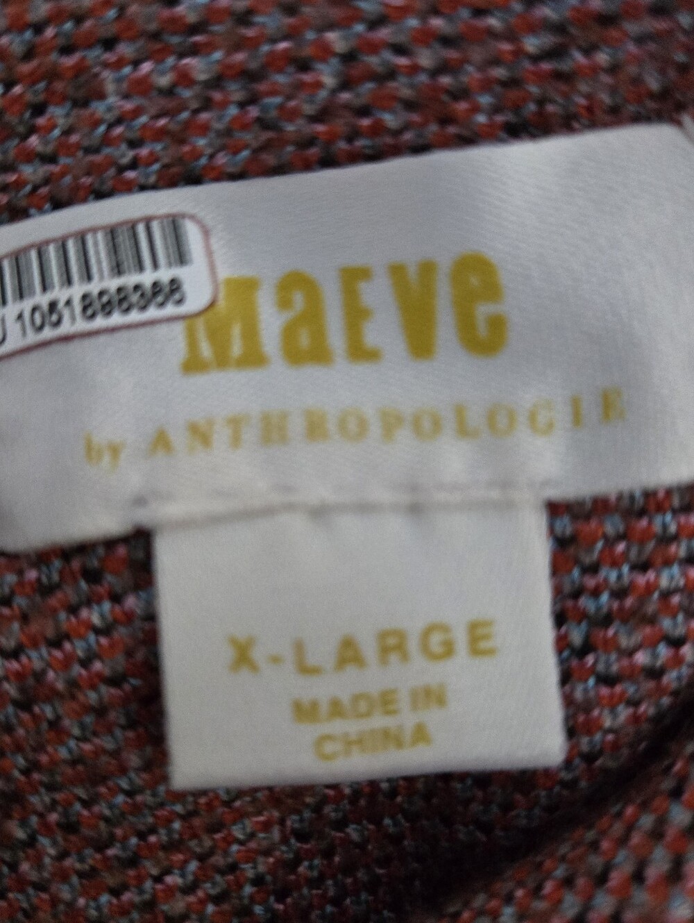 MAEVE Women Size XL Mock Neck L/Sl Heavy Winter Sweater, Abstract Print - Picture 2 of 12